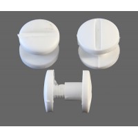 Varžtas 20mm (plastikinis, baltas) 100 vnt.
