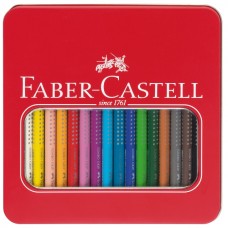 Spalvoti pieštukai Faber-Castell Jumbo Grip (16 spalvų)