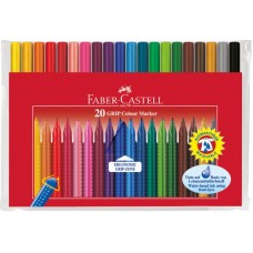 Flomasteriai Faber-Castell Grip (20 spalvų)