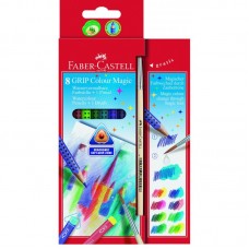Spalvoti pieštukai Faber-Castell Grip Magic 8 sp.