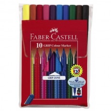 Flomasteriai Faber-Castell Grip (10 spalvų)